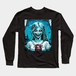 "Psychedelic Haunts: Unique and Colorful Halloween Horrors" Long Sleeve T-Shirt